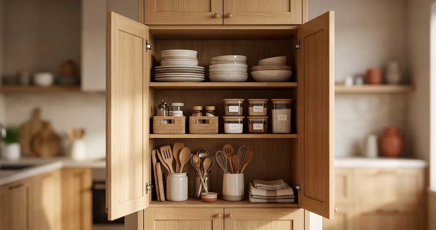 Cómo organizar los armarios de cocina